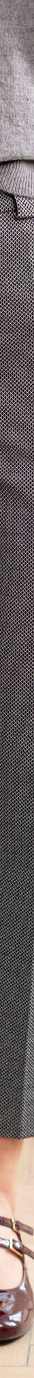 Pantalon cigarette imprimé, maille milano (noir / gris) Pantalon cigarette imprimé, maille milano (noir / gris)